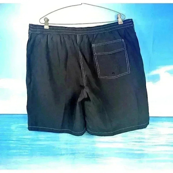 28 PALMS Mens BLACK Trunk Shorts w/FLY Bathing Swimsuit bottoms Pockets size 40 - Picture 3 of 4